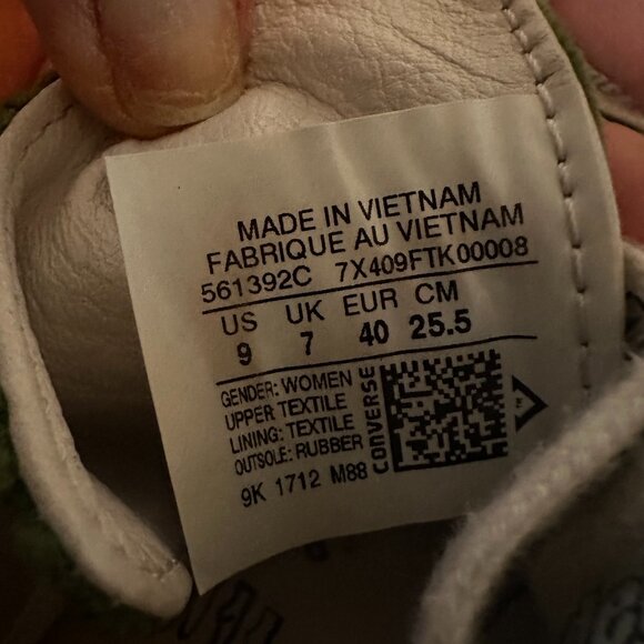 Converse One Star Platform Ox MadeMe Garden Green (Women's) sz 9 - Picture 5 of 5